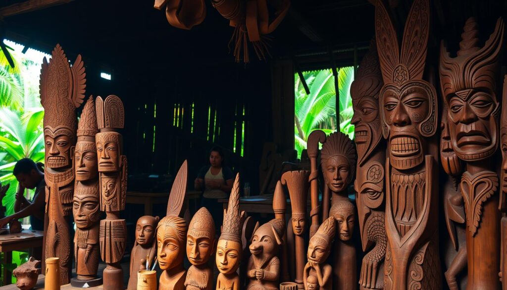 Suku Asmat karya seni ukir