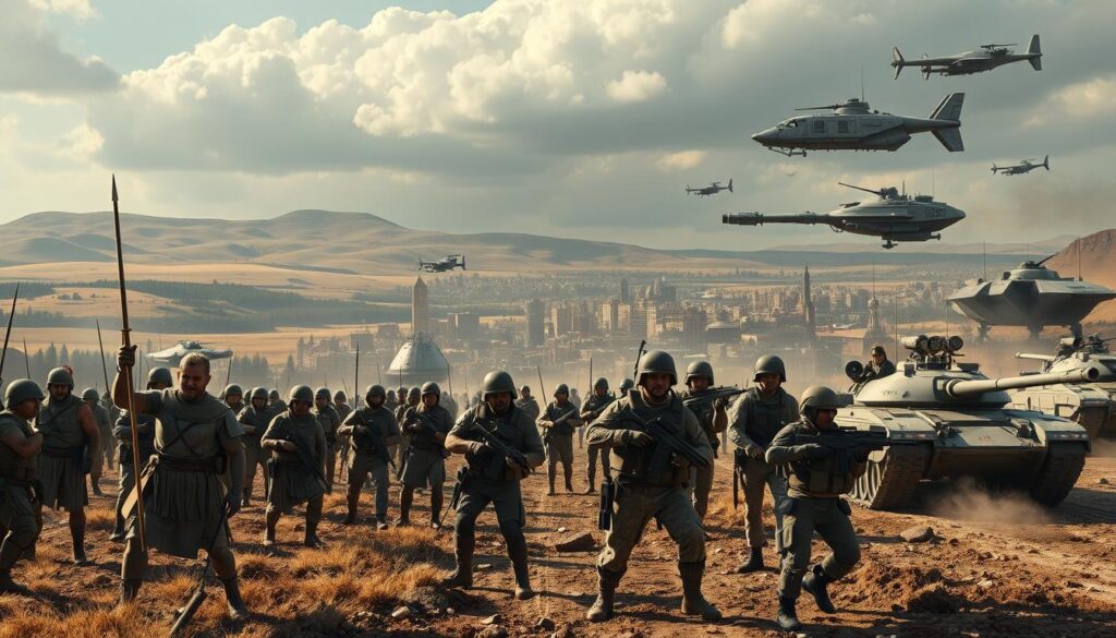 perbandingan teknologi militer zaman dulu dan modern